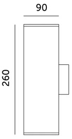 Vonkajšie nástenné svietidlo 2xGU10/35W/230V IP54 hranatý čierna
