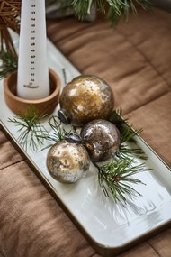 Ib Laursen Vianočná ozdoba Pebbled Rustic Brown