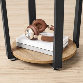 Príručný stolík OSKAR LET057B11 hnedý / čierny