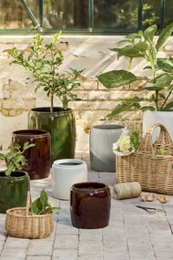 Ib Laursen Keramický obal na květiny Saigon Olive Green S