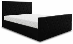 Manželská posteľ 140 cm Alex (čierna) (s roštom a úložným priestorom). Vlastná spoľahlivá doprava až k Vám domov. 1046763