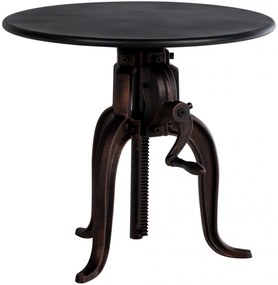 Kovový barový stôl Marcos v industriálnom štýle - v46-66 x Ø50 cm - Bronzová