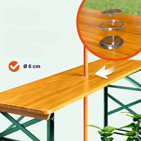 InternetovaZahrada Výškovo nastaviteľný pivný stôl - 170x50x75-105 cm
