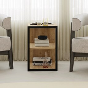 Odkládací stolek Houseland Echo dub safírový/černý