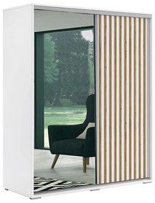 Skriňa Kair biela/lamela zlatý craft 200x215x62