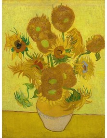 Obraz - 50x70 cm reprodukcia Sunflowers, Vincent van Gogh – Fedkolor