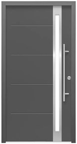 SplenDoor Vchodové dvere Thermodoor PLUS SP30A, 90 P, rozmer vr. zárubne 1000 × 2100 mm, oceľ, pravé, antracit, presklené