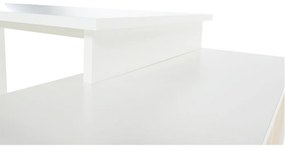Tempo Kondela Písací stôl, biela/sivá, DALTON 2  NEW VE 02