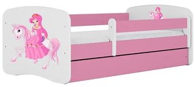 Detská Posteľ. Babydreams+Sz+M Ružová 80x180 1 Princezn