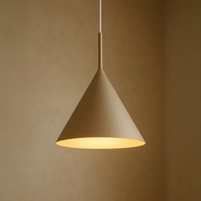Závesné svietidlo Capital, 1x tmavobéžové kovové tienidlo, (fi 32cm), be