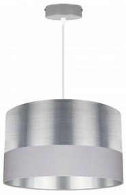 Moderná kovová závesná lampa zdobená látkou