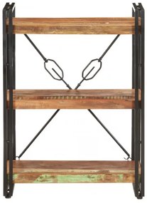 vidaXL Knižnica s 3 policami 60x30x80 cm recyklovaný masív-