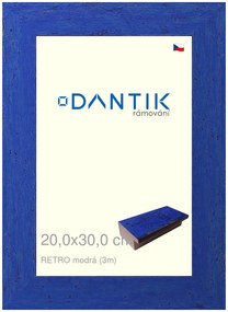 DANTIK rám na obraz 20x30 | RETRO modrá (Sklo Čiré)