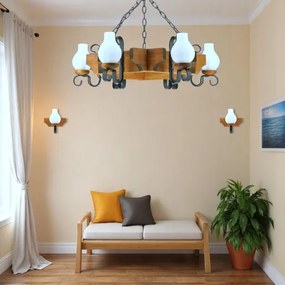 Brilagi - Luster na reťazi QUEEN 6xE14/40W/230V buk