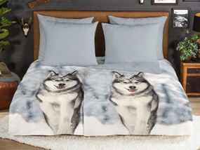 Good Morning Flanelová obliečka Good Morning 30119 Husky 140x200/70x90 cm