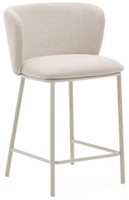 Béžová barová stolička (výška sedadla 65 cm) Ciselia – Kave Home
