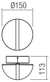 Redo 90364 - LED Vonkajšie nástenné svietidlo SIERRA LED/10,8W/230V IP54