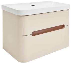 Kúpeľňová skrinka s umývadlom SAT Fusion 77,5x53x45 cm pieskovo-béžová matná SATFUSION280BEU, 1 ks