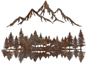 Nástěnná kovová dekorace Landscape 2 vícebarevná