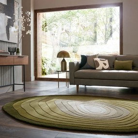 Zelený ručne tkaný vlnený koberec 200x290 cm Puddle Ombre – Flair Rugs