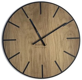 Drevené nástenné hodiny WOOD ART dub 60cm