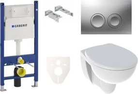 Cenovo zvýhodnený závesný WC set Geberit do ľahkých stien / predstenová montáž + WC Kolo Rekord SIKOGES7K3