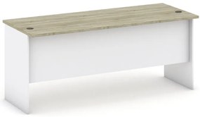 Kancelársky pracovný stôl MIRELLI, rovný, dĺžka 1800 mm, biela/dub sonoma