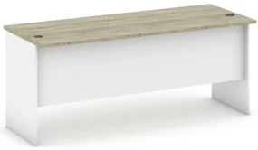 Kancelársky pracovný stôl MIRELLI, rovný, dĺžka 1800 mm, biela/dub sonoma