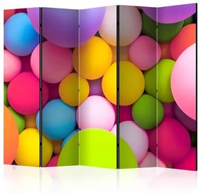 Paraván - Colourful Balls II [Room Dividers] Veľkosť: 225x172, Verzia: Obojstranný