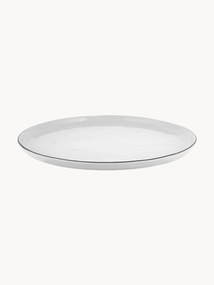 Ručne vyrobený plytký tanier z porcelánu Salt, 4 ks