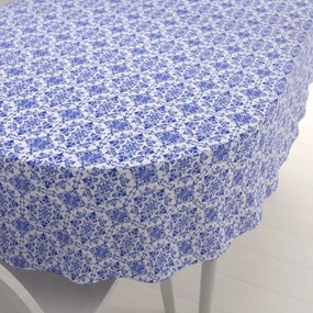 Biante Teflónový oválny obrus TF-118 Modro-biely vzor Maroko 100x140 cm