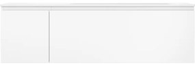 Mexen Orio, kúpeľňová skrinka 160 cm s pravým umývadlom Vela, 1S, 1D, biela matná, 91A13-16047-3-BBFF01-W23P01
