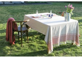 Béžový bavlnený obrus Tiseco Home Studio, 250 x 150 cm