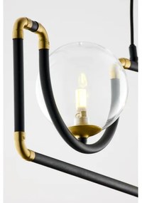 Jupiter 1990 - Luster na lanku HANZA 3xG9/10W/230V čierna/zlatá