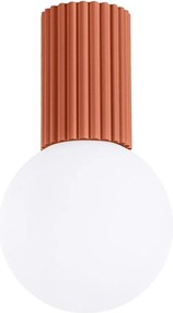 Oranžové stropné svietidlo so skleneným tienidlom ø 12 cm Orbital – Sollux