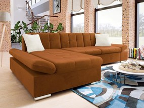 Rohová rozkladacia sedacia súprava Laviva Premium, Dostupné poťahy: Piano 21 + Piano 21 + Mokka 03, Strana: ľavá