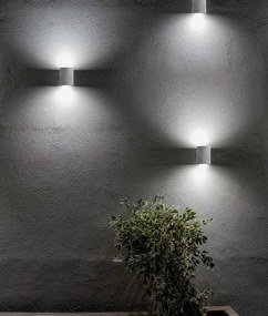 Svietidlo nova luce CADMO R WALL GREY nástenné, IP 65, 6 W