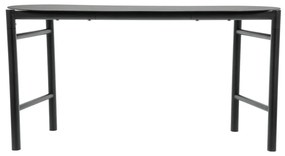 Čierna kovová záhradná lavica Disc – Zone