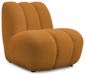 Kreslo z textílie buklé v horčicovej farbe Janissaire – Bobochic Paris