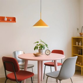 Dizajnové závesné svietidlo žlté - Triangolo