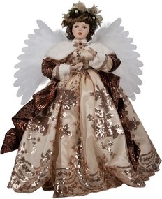 Dekorácia pohyblivý Anjel v ozdobných šatách - 50*30*65 cm