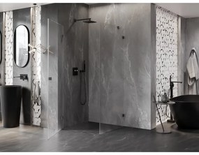 Mexen Lunar-B L sklápací sprchový kút ľavý 70 x 70 cm, číre sklo, brúsený grafit, 832L-070-070-66-00-L