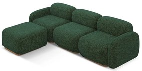 Tmavozelená modulárna rohová pohovka (variabilná) Ailani – Makamii