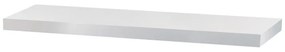 Polička nástěnná 80 cm, MDF, barva bílý mat, baleno v ochranné fólii