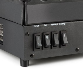 Klarstein Kamini FX, elektrický krb, krbová vložka, 1000/2000 W, 2 W LED, čierny