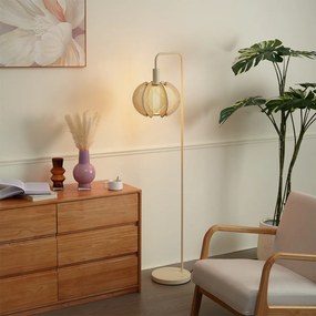 Japandi stojaca lampa béžová s tienidlom - Gertie