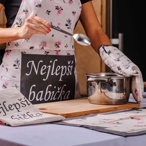 Home Elements Set zástera, chňapka, 2 utierky Najlepšia babička