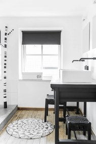 HK living Kúpelňová predložka Round Black 60 cm