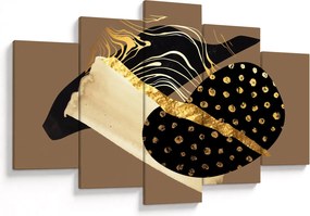 Obraz - Abstrakcia golden brown N⁰1 (150x105 cm)