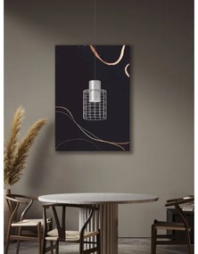 Eglo 43647 - Luster na lanku MILLIGAN 1xE27/40W/230V pr. 20 cm strieborná